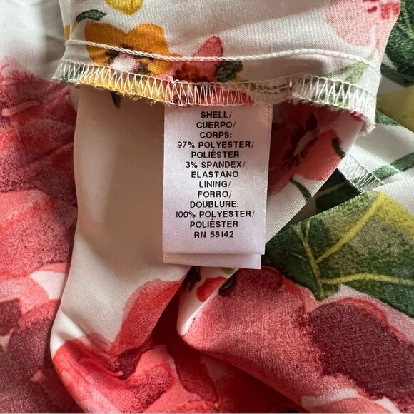 London Times Emiliana Silky Ivory Floral Midi Dress - Picture 12 of 12